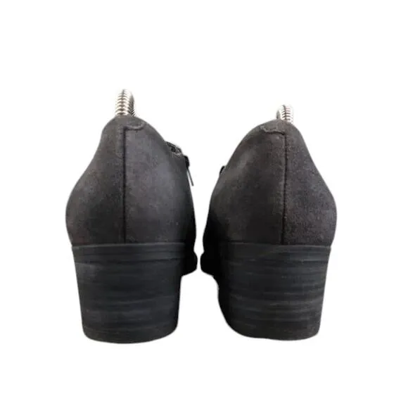 Blondo Shoes Womens 9.5 Bootie Block Heel Leather Zip Fashion Waterproof Classic