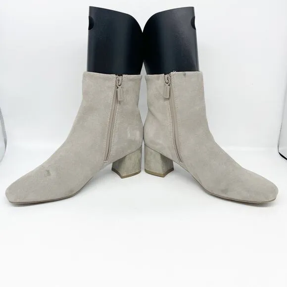 Blondo Women's Etana Waterproof Block Heel Bootie Fallen Rock Suede Size 7