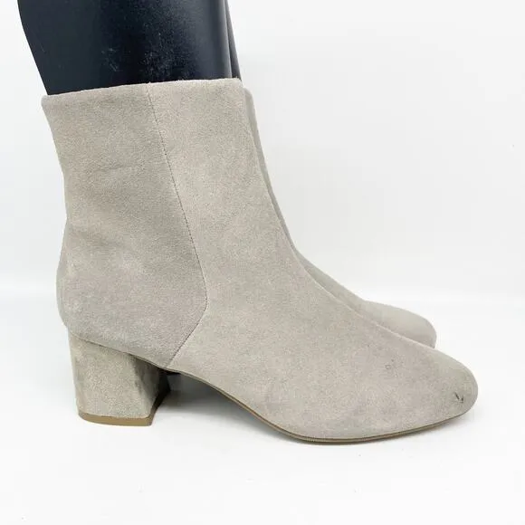 Blondo Women's Etana Waterproof Block Heel Bootie Fallen Rock Suede Size 7