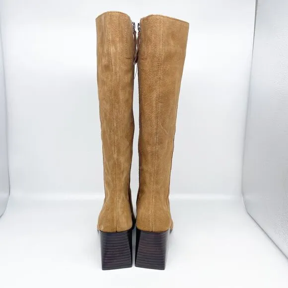 Blondo Women's Tessa Waterproof Knee High Boot Cognac Size 6.5M