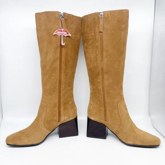 Blondo Women's Tessa Waterproof Knee High Boot Cognac Size 6.5M