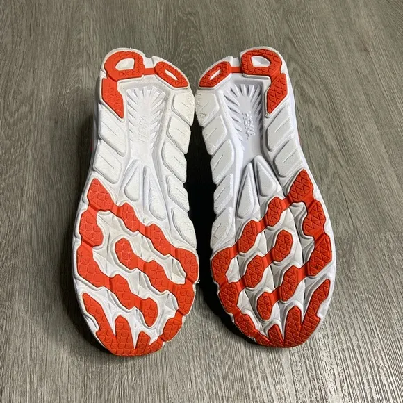 Blue and Orange Athletic Shoes