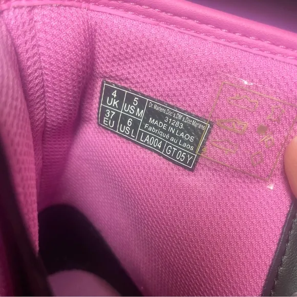 BNWOB Dr Martens Pink 1460’s 8 Eyelet UK 4 US 6 or Big Kids 4
