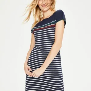 Boden Dress Womens Paulina Stripe Short Sleeve Multicolor Size 10R