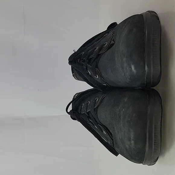 Bogs Eugene Black Leather Waterproof Lace Up Mens Low Top Shoes
