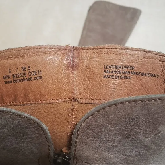 Born Bitsy Knee Leather Boots Size 6