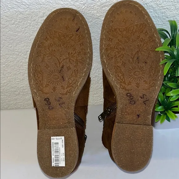 Born Brown Ankle Boots with Buckle Straps