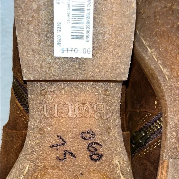 Born Brown Ankle Boots with Buckle Straps