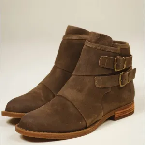 Born Brown Ankle Boots with Buckle Straps