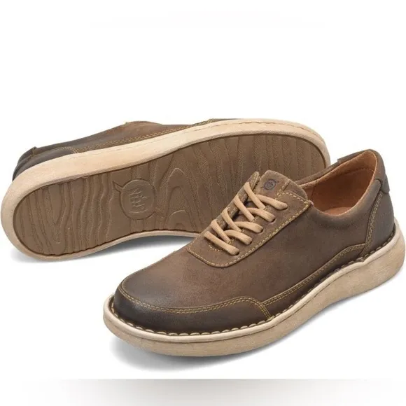 Born DUSTIN $135.00 Taupe Avola Distressed Shoes Size 13/46EU