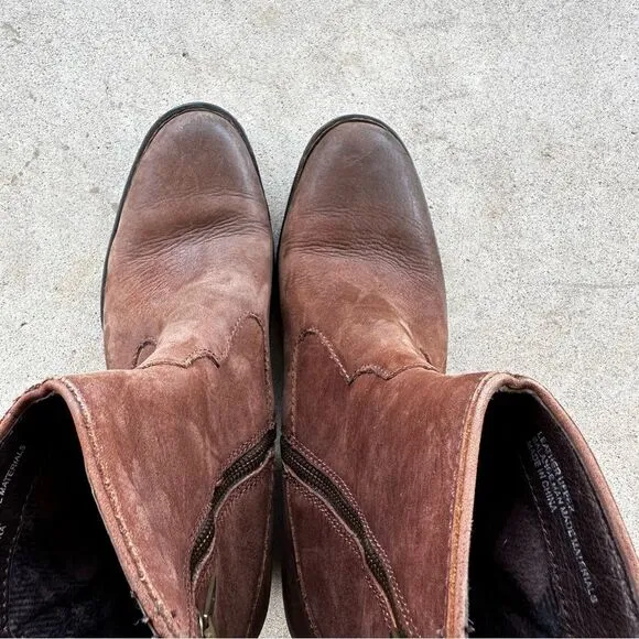 Born Karin Brown Leather Western Cowboy Ankle Boots Women’s Sz 7.5