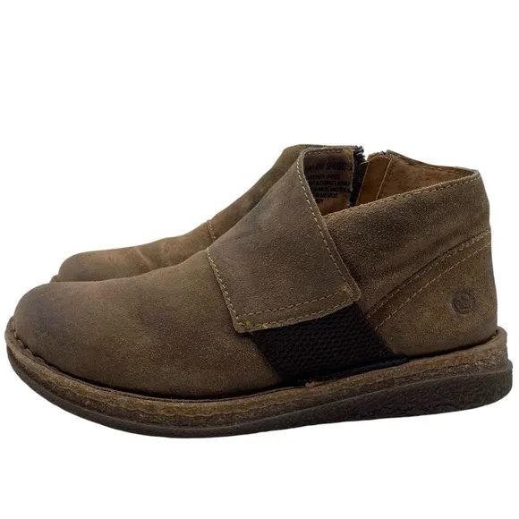 Born Womens Shoes Tora Ankle Boots Sz 8.5 Brown Leather Distressed Casual Flat