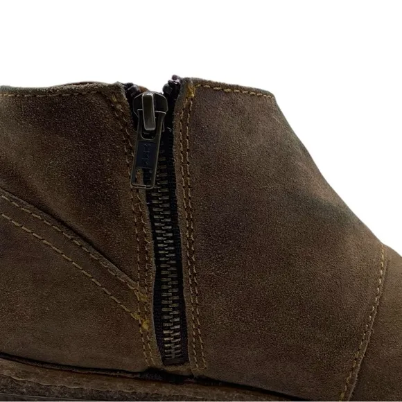 Born Womens Shoes Tora Ankle Boots Sz 8.5 Brown Leather Distressed Casual Flat