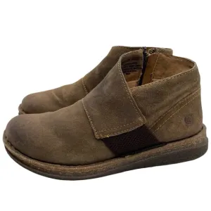 Born Womens Shoes Tora Ankle Boots Sz 8.5 Brown Leather Distressed Casual Flat