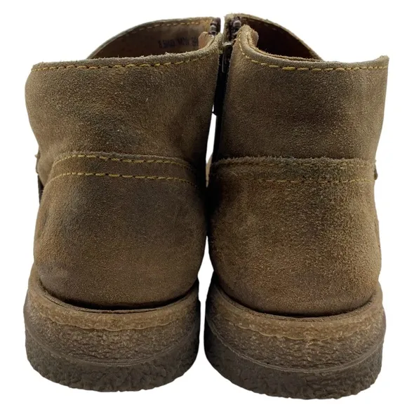 Born Womens Shoes Tora Ankle Boots Sz 8.5 Brown Leather Distressed Casual Flat