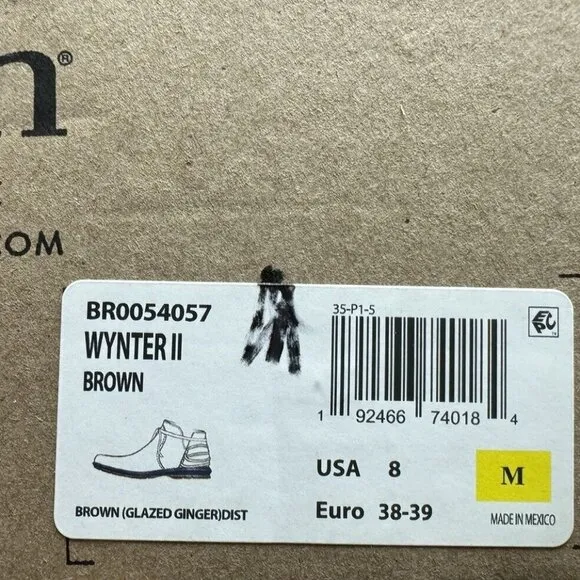 Born Women's Wynter II, Brown Ankle Boots, Size 8 M