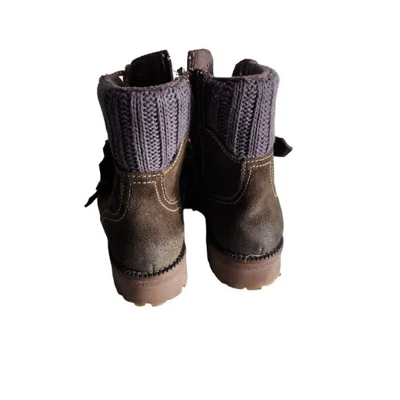 Bos &amp; Co Corral Shoes Women's 38 7.5 Brown Waterproof Suede Boots Lace Up