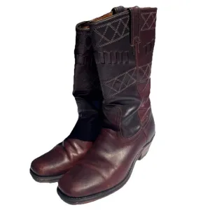 Boulet 5095 Women's Motorcycle Boots Sz 9 Made Western Cowgirl Cowboy Square Toe