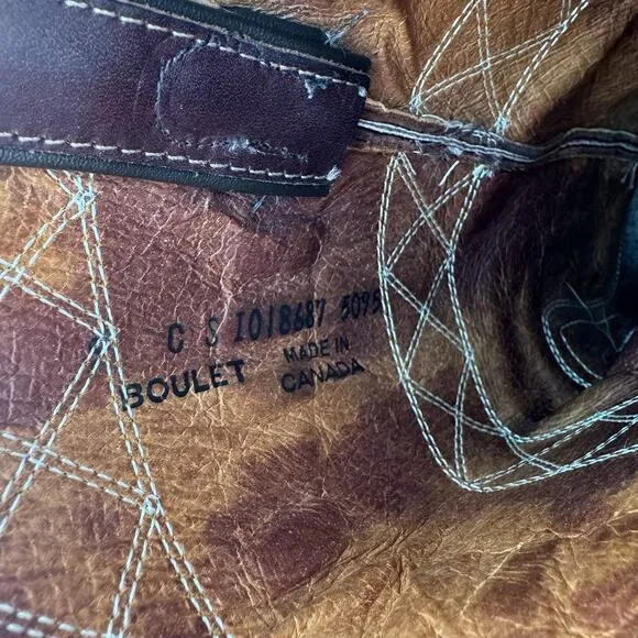 Boulet 5095 Women's Motorcycle Boots Sz 9 Made Western Cowgirl Cowboy Square Toe