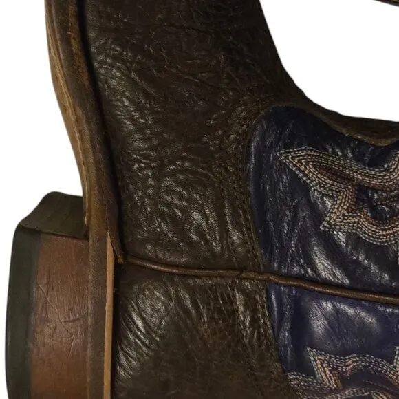 Boulet Cowboy Boots Womens 7 C Brown Purple Leather Western AS IS READ