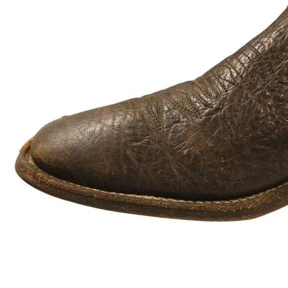 Boulet Cowboy Boots Womens 7 C Brown Purple Leather Western AS IS READ