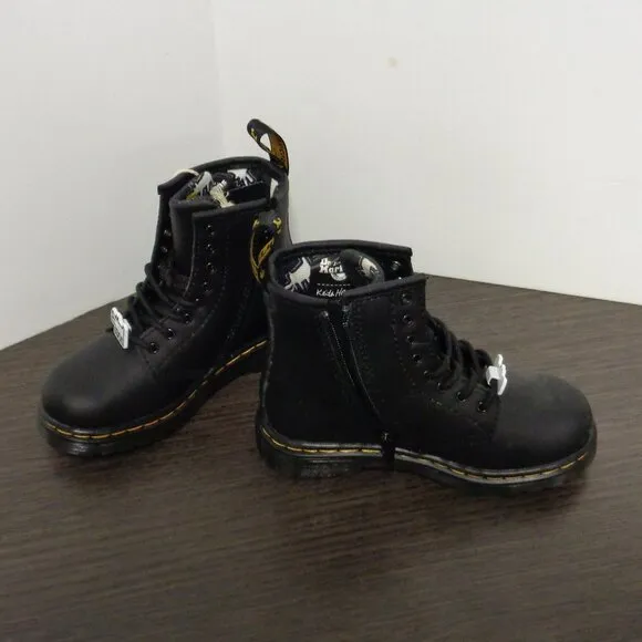 Brand New Dr Martens 1460 Lace-Up Child Sz:10 Leather Boots. Black. No Box F53