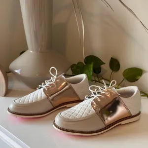 Brand New G/FORE Women's Quilted Gallivanter in Rose Gold size 7