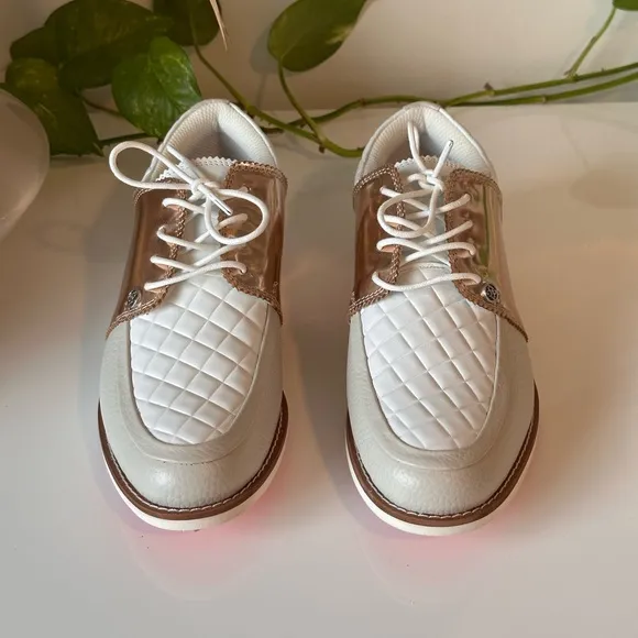Brand New G/FORE Women's Quilted Gallivanter in Rose Gold size 7