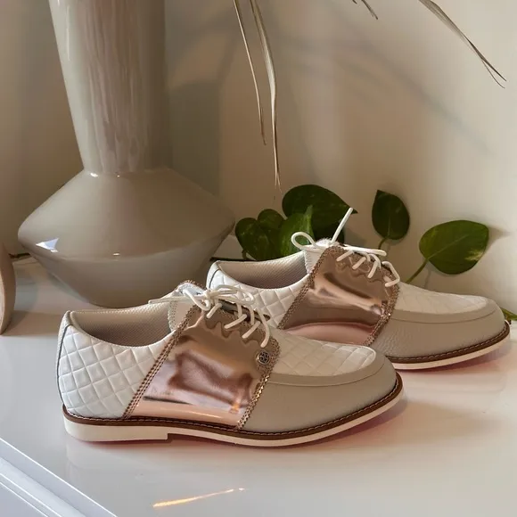 Brand New G/FORE Women's Quilted Gallivanter in Rose Gold size 7