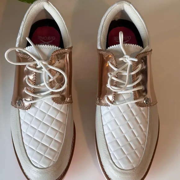 Brand New G/FORE Women's Quilted Gallivanter in Rose Gold size 7