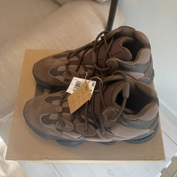BRAND NEW IN BOX MEN'S adidas YEEZY 500 HIGH &quot;Taupe Black&quot; Sz. 10.5