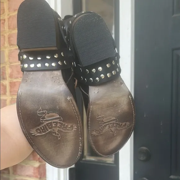 Brand New, never worn Freebird Studded Leather Ankle Boots