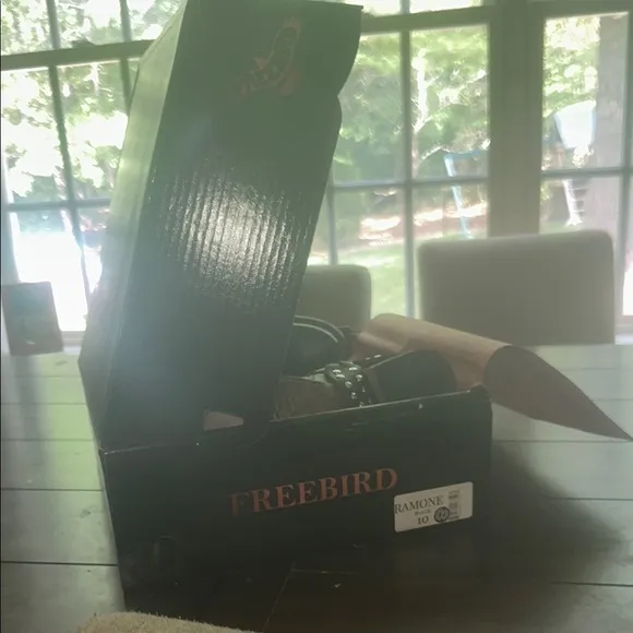 Brand New, never worn Freebird Studded Leather Ankle Boots