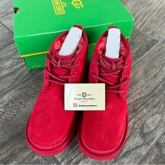 Brand New UGG X Elmo Neumel II “Red” preschool Kids Boots