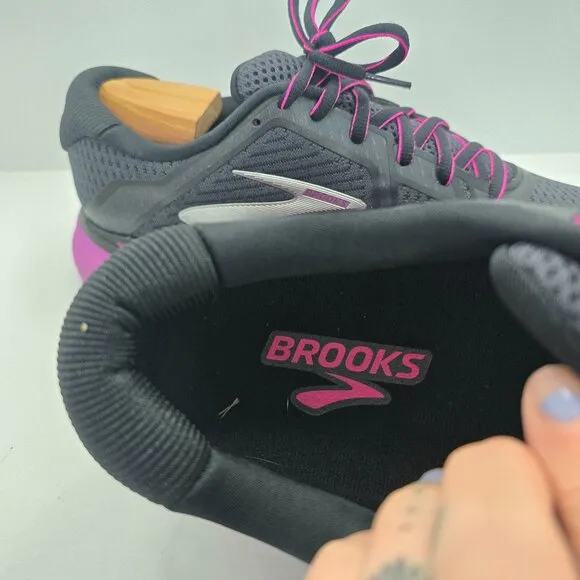 Brooks | Adrenaline 20 gray neon purple running sneakers | WMS 12 (Wide)