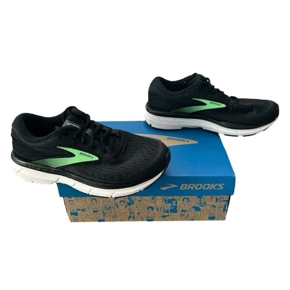 Brooks Women’s Dyad II Running Shoes Sneakers Black Ebony Green and Black Size 6