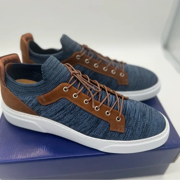Brothers United Glendale Sz 12 M EU 45 Mens Sneakers Navy Lux Knit BUMK03-NKCOGO
