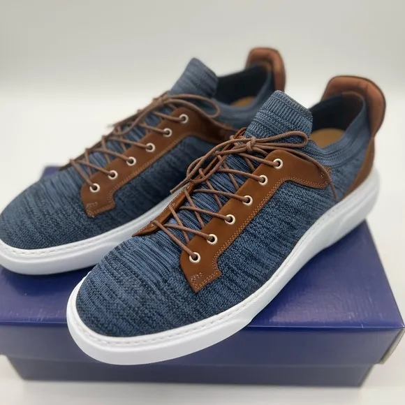 Brothers United Glendale Sz 12 M EU 45 Mens Sneakers Navy Lux Knit BUMK03-NKCOGO