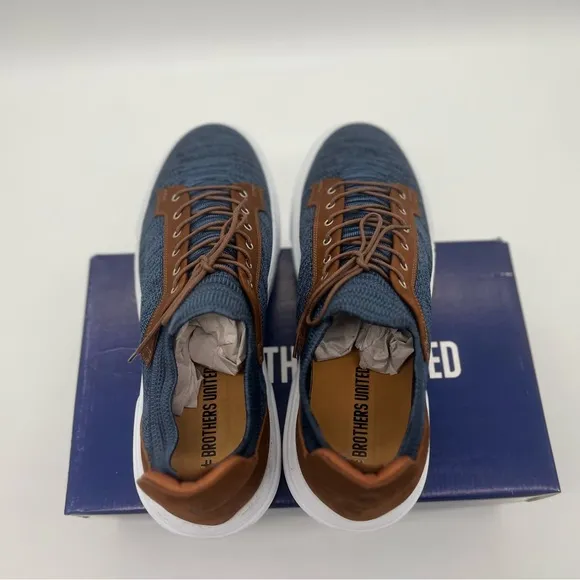 Brothers United Glendale Sz 12 M EU 45 Mens Sneakers Navy Lux Knit BUMK03-NKCOGO