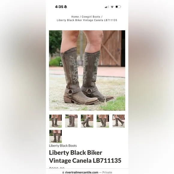 Brown Leather Cowgirl Knee-High Boots- fantastic condition Liberty Black Lote