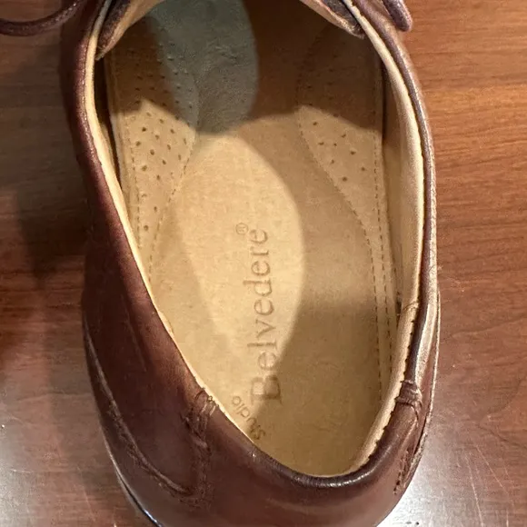 Brown Leather Lace Up Duke Cap Toe Shoes by Studio Belvedere 9 M