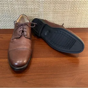 Brown Leather Lace Up Duke Cap Toe Shoes by Studio Belvedere 9 M