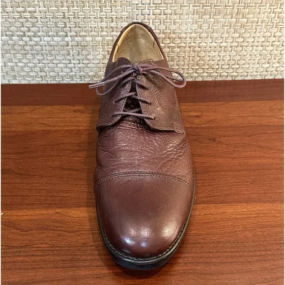 Brown Leather Lace Up Duke Cap Toe Shoes by Studio Belvedere 9 M