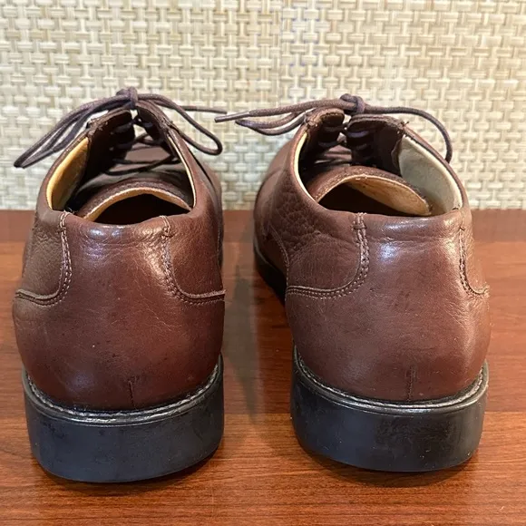 Brown Leather Lace Up Duke Cap Toe Shoes by Studio Belvedere 9 M