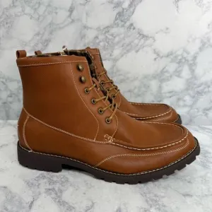 Bruno Marc Men's  Ankle Boots Faux Fur Lining Motorcycle  Size 13 NEW # Box K805