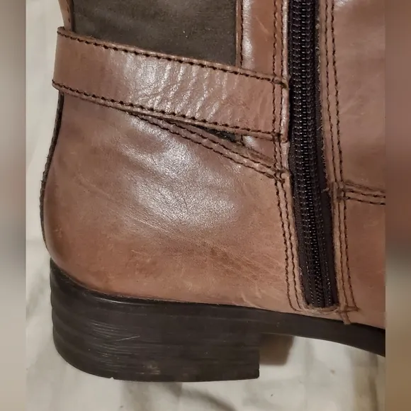 Bussola Taupe Leather Trapani Boots