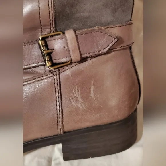 Bussola Taupe Leather Trapani Boots