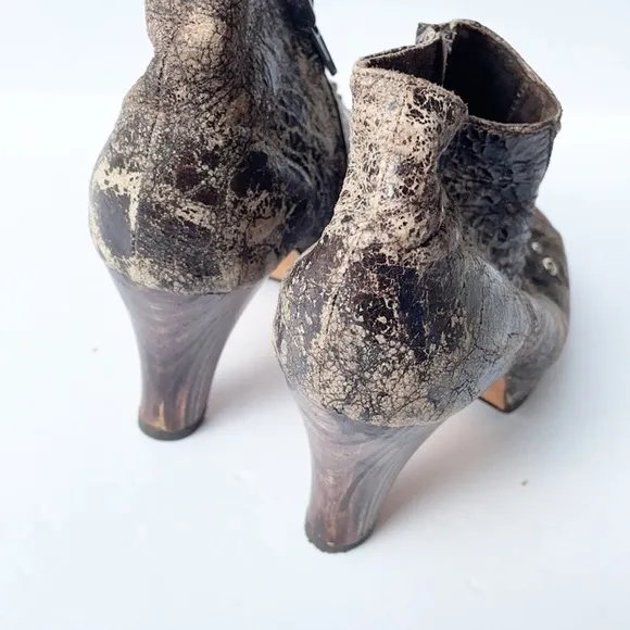 Calleen Cordero Studded Distress Ankle Boots