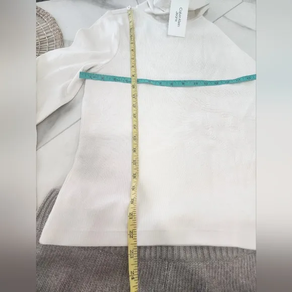 Calvin Klein One-Shoulder Turtleneck Top