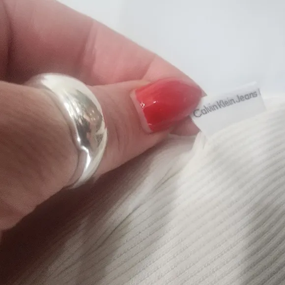 Calvin Klein One-Shoulder Turtleneck Top